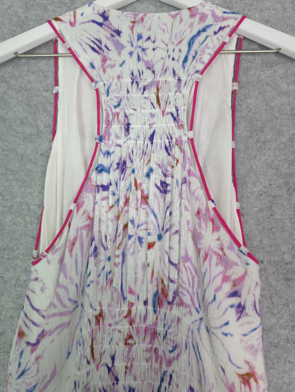 IRO Linen Blend Vneck Watercolor Floral-Print Midi Dress - Picture 6 of 12